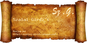 Szalai Girót névjegykártya